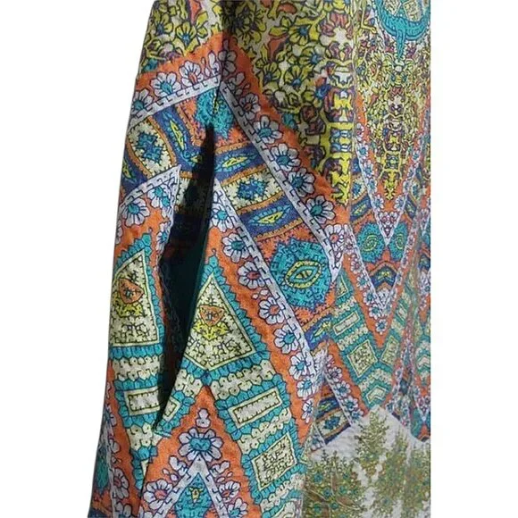NWT Maeve by Anthropologie Abstract Multicolored Tunic Cotton Shift Dress - S - Picture 7 of 11